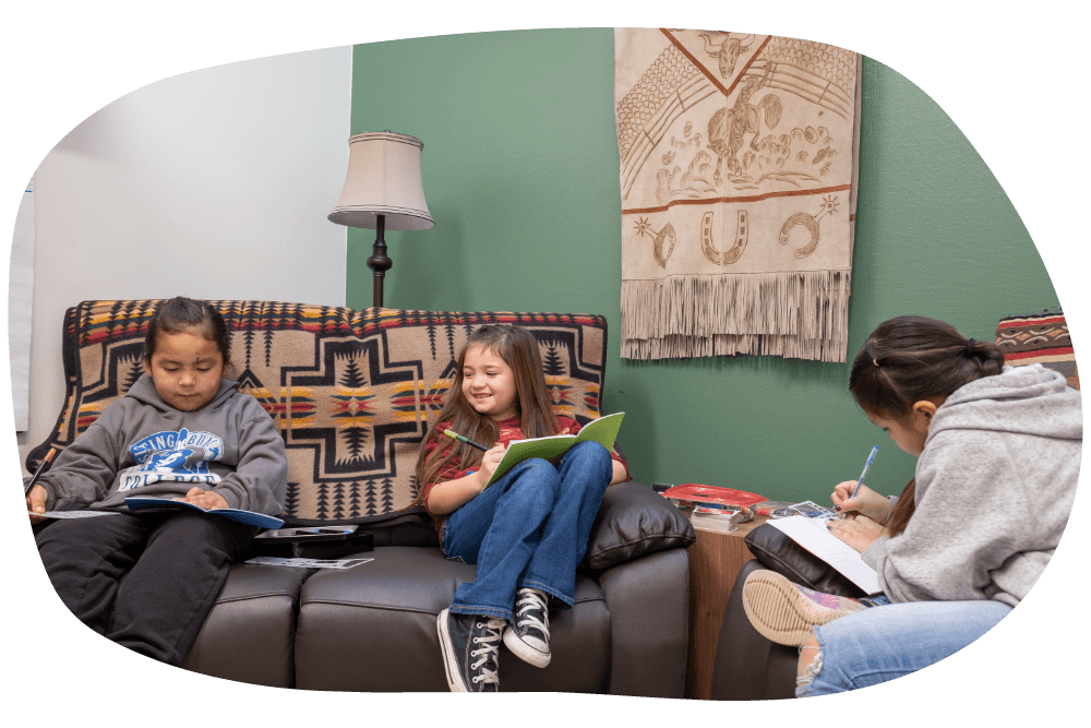 Yellowhawk youth reading together