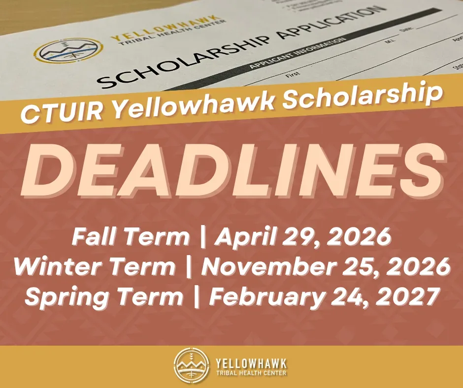 Yellowhawk scholarship deadline flyer