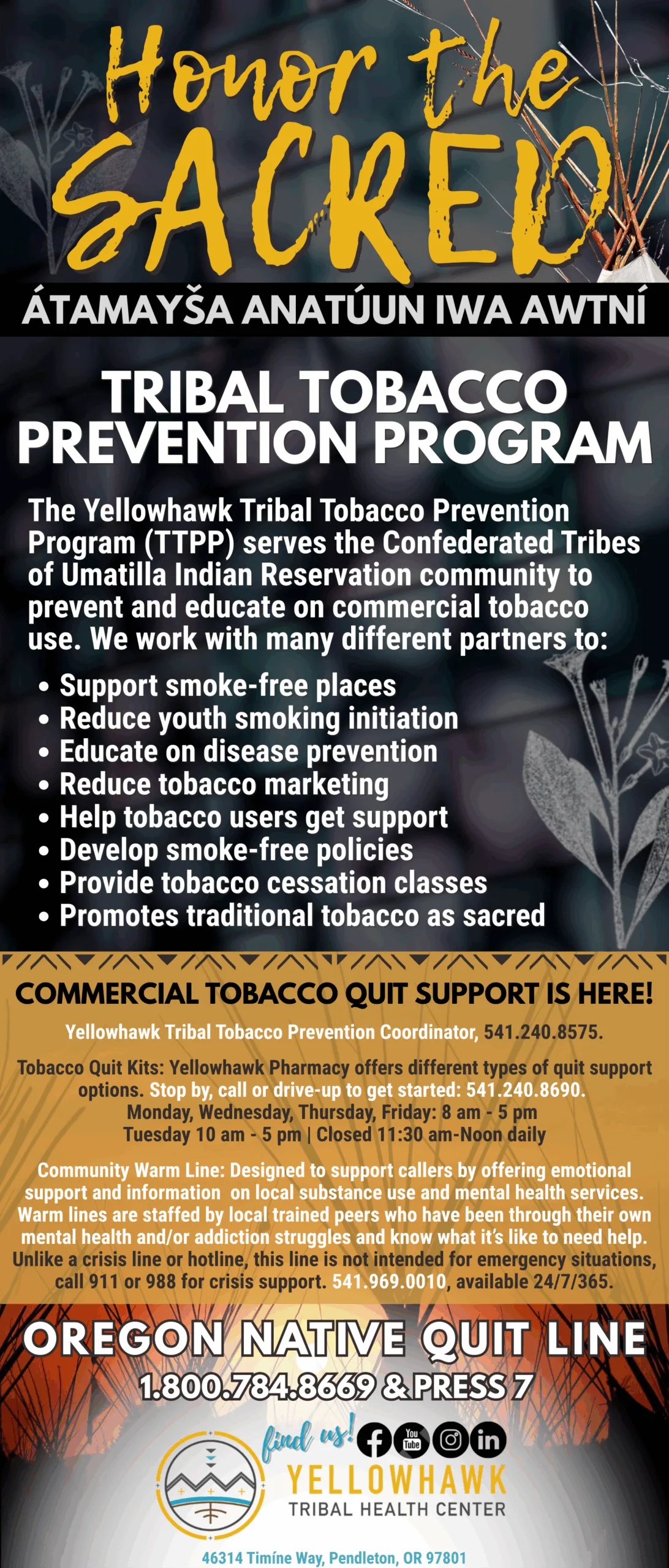 Tribal Tobacco Prevention Program banner