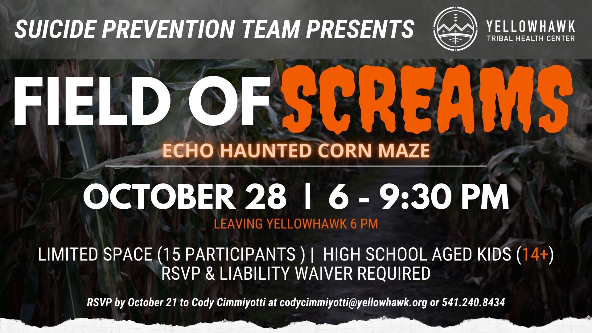 Field of Screams Yellowhawk Tribal Health Center